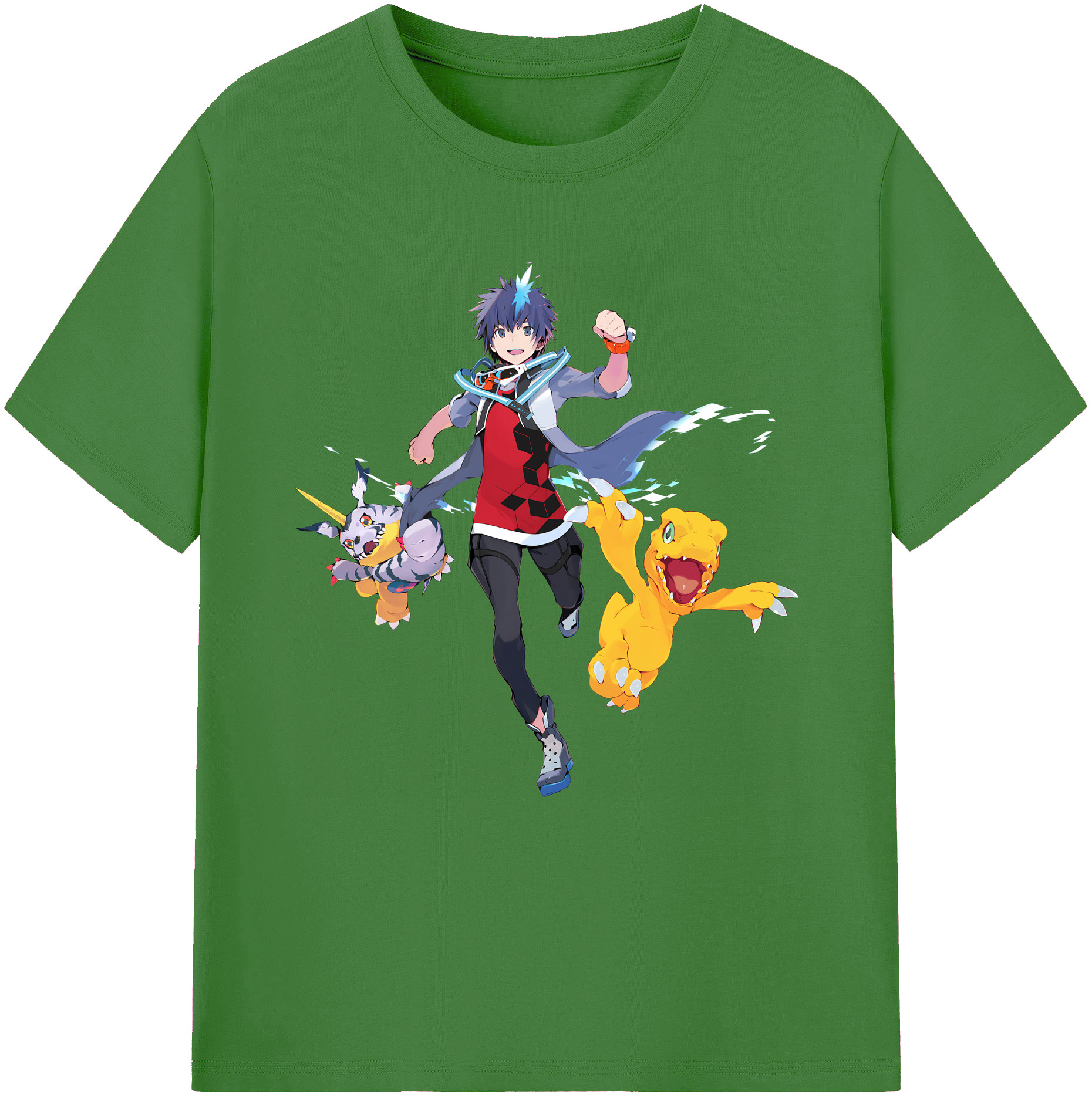 （画像用） Digimon デジタルモンスター/デジモン レディースカジュアルプリントTシャツ（綿100％）